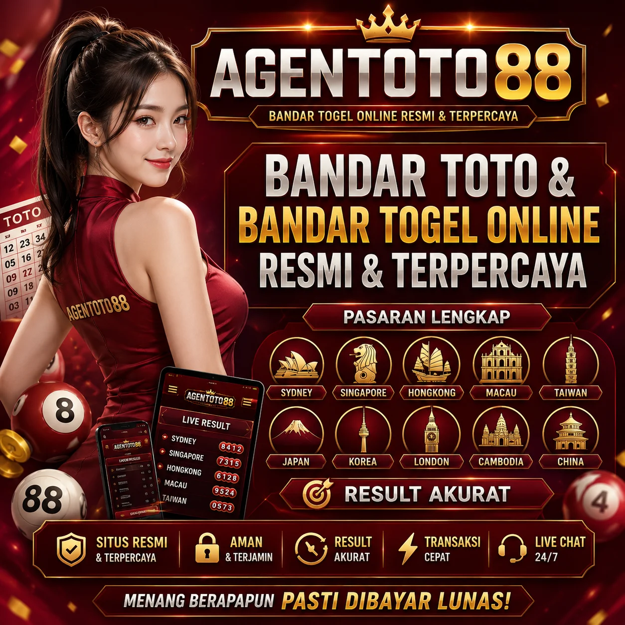 AGENTOTO88 👑 Bandar Toto & Bandar Togel Online Resmi Terpercaya dengan Pasaran Lengkap dan Result Akurat
